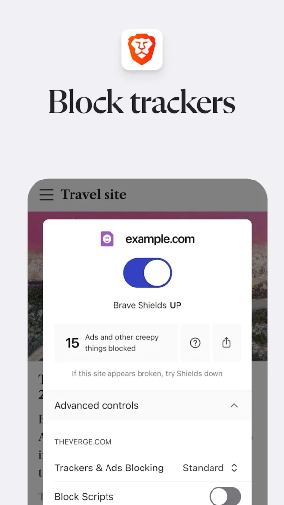 Brave Private Web Browser, VPN Android app screenshot 5