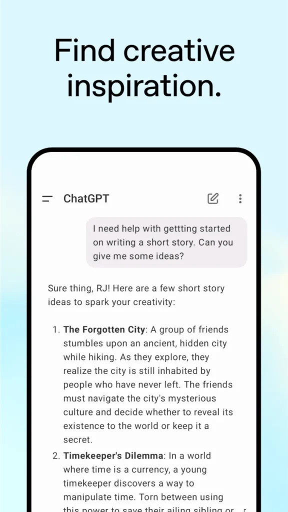 ChatGPT Android app screenshot 4