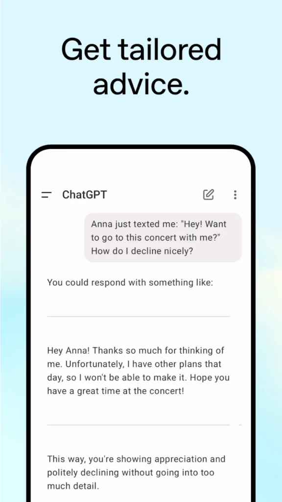 ChatGPT Android app screenshot 6