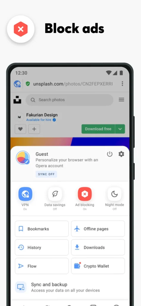 Opera Browser Android app screenshot 7