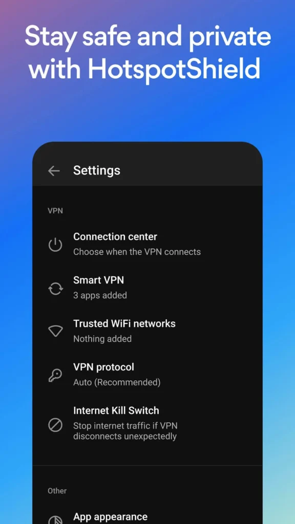 Hotspot Shield VPN Android app screenshot 2