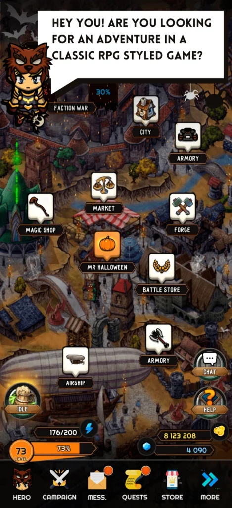 Exoria Online Android app screenshot 2