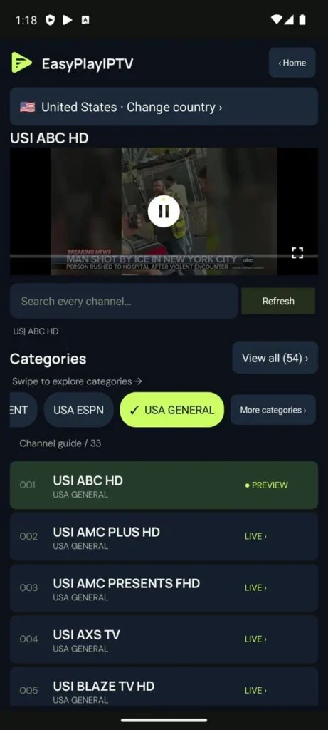 EasyPlay TV Android app screenshot 2