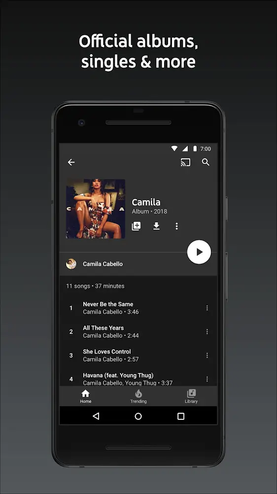 YouTube Music Android app screenshot 2