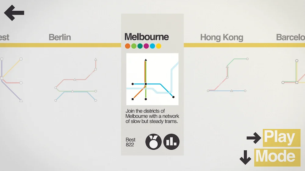 Mini Metro Android app screenshot 4