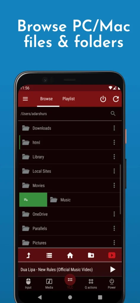 VLC Mobile Remote Android app screenshot 3